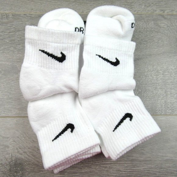 Nike Everyday Plus Ankle Socks White (6 Pack) Womens 6-10 / Youth 5Y-7Y NEW - Picture 5 of 8